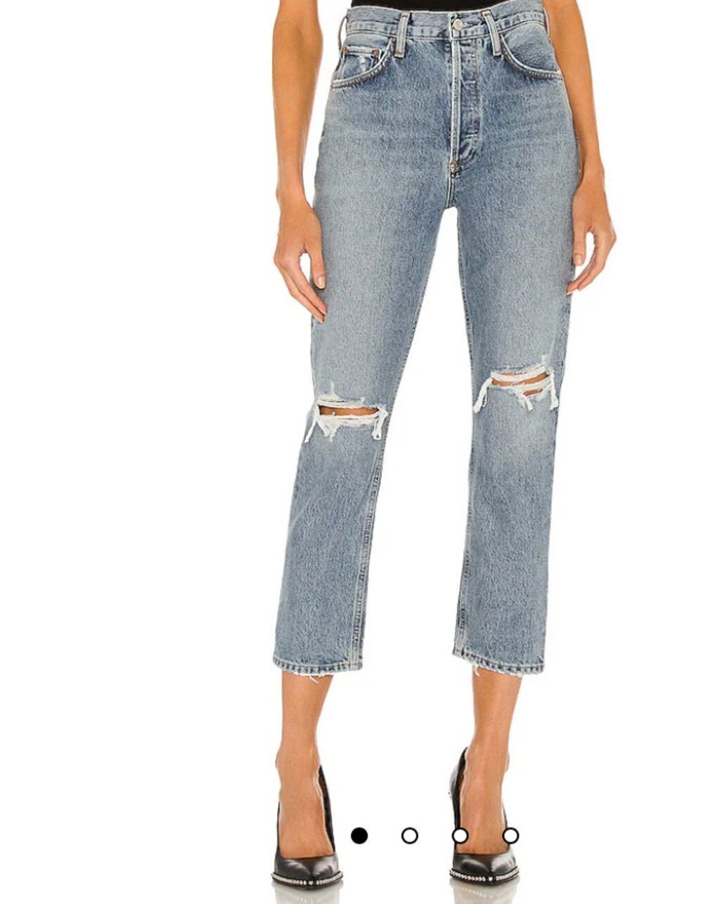 NWOT AGOLDE Riley High Rise Straight Cropped Jeans 29 Escalante